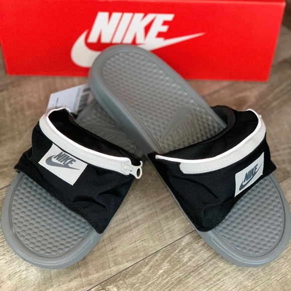 nike benassi jdi fanny pack cool grey